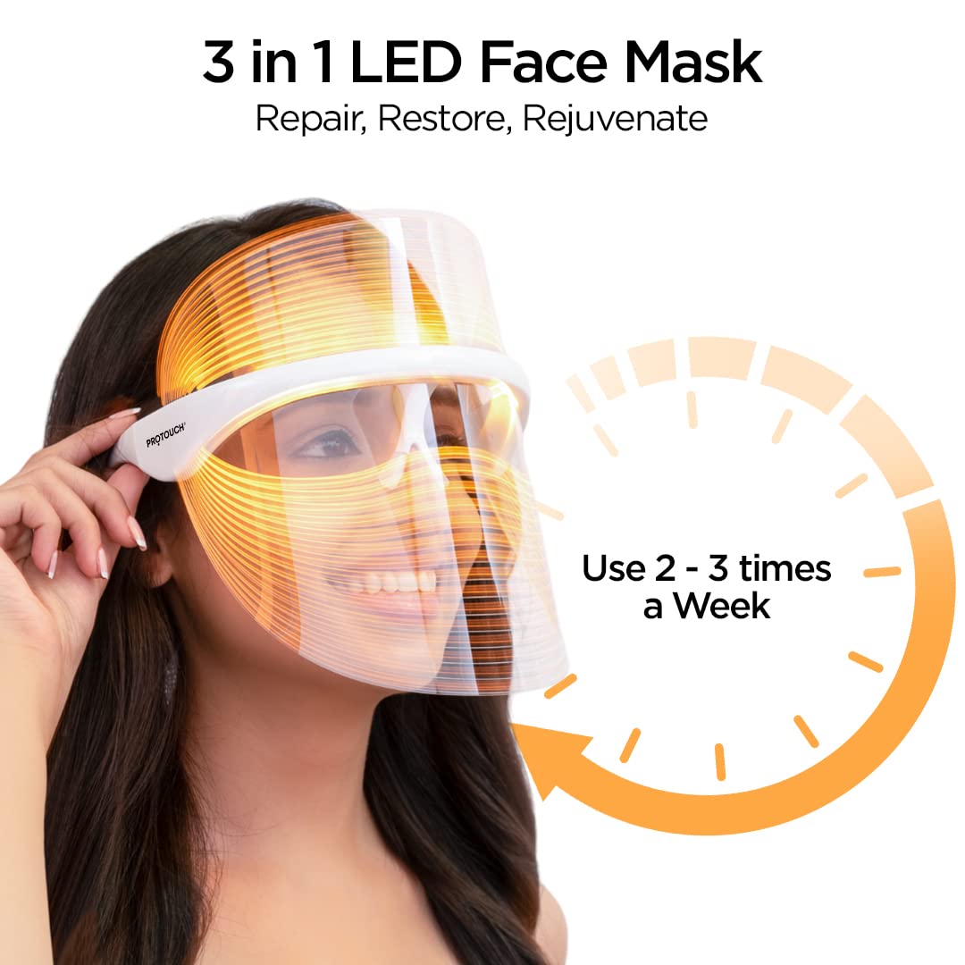 3-in-1 LED Beauty Mask For Glowing & Clear Skin For Men & Women (unisex)