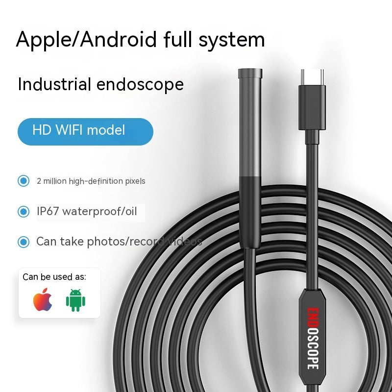 3 In 1 Endoscope Camera Waterproof Ip67 Inspection Camera Wifi Camera